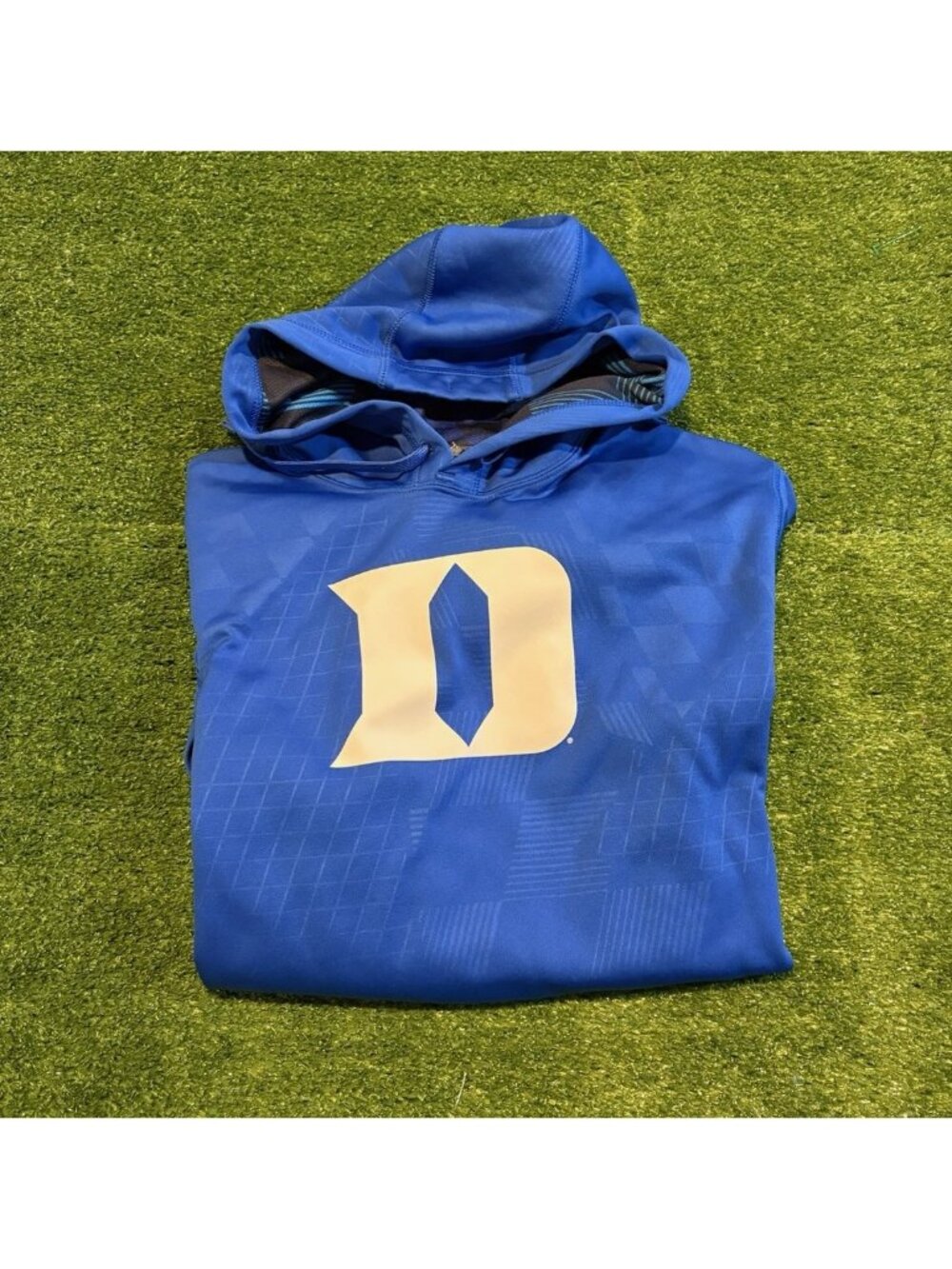 Duke Blue Devils hoodie mens large blue lacrosse therma fit sweatshirt pullover